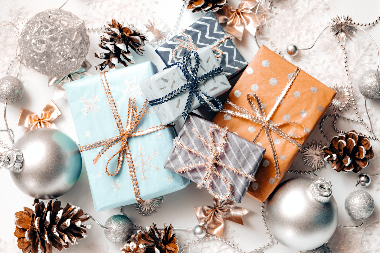 Close-Up Shot of Christmas Decorations